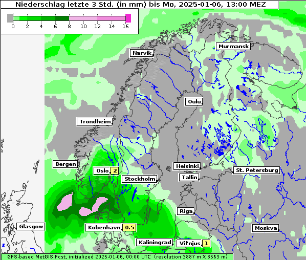 Niederschlag, 6. 1. 2025