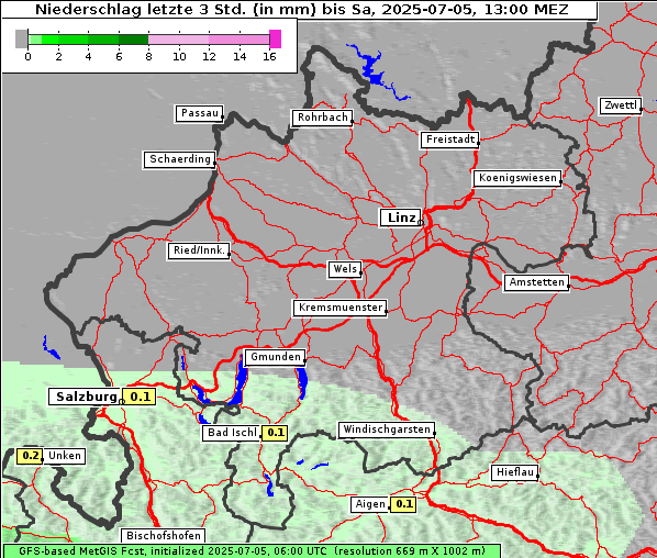Niederschlag, 5. 7. 2025