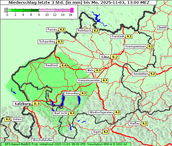 Niederschlag, 3. 11. 2025