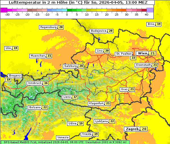Temperatur, 5. 4. 2026