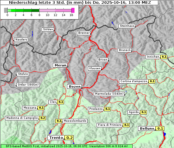 Niederschlag, 16. 10. 2025