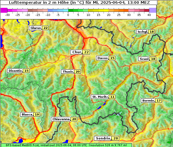 Temperatur, 4. 6. 2025
