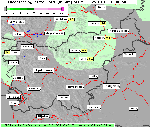 Niederschlag, 15. 10. 2025