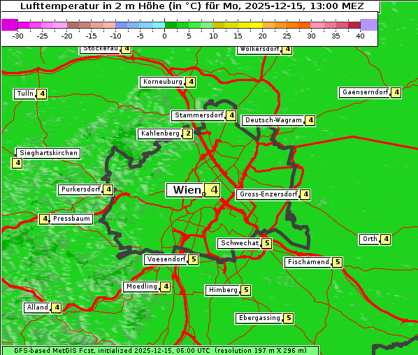 Temperatur, 15. 12. 2025