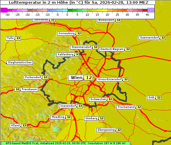Temperatur, 28. 2. 2026