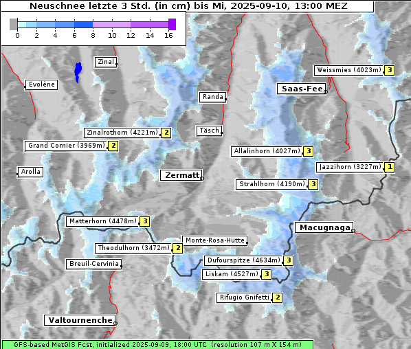 Neuschnee, 10. 9. 2025