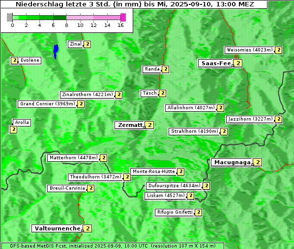 Niederschlag, 10. 9. 2025