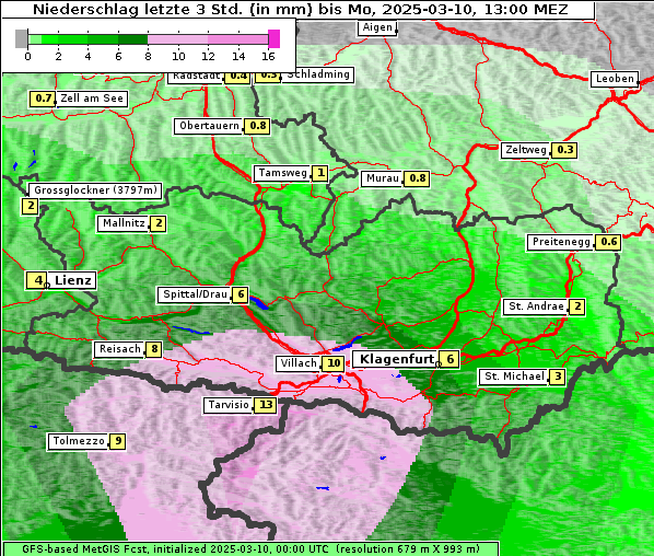 Niederschlag, 10. 3. 2025