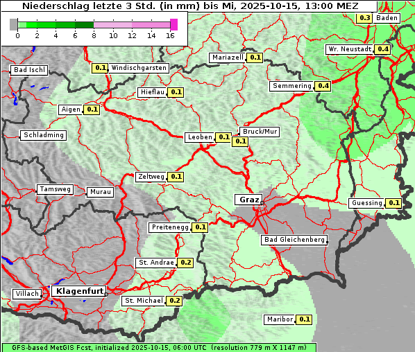 Niederschlag, 15. 10. 2025