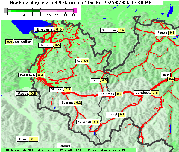 Niederschlag, 4. 7. 2025