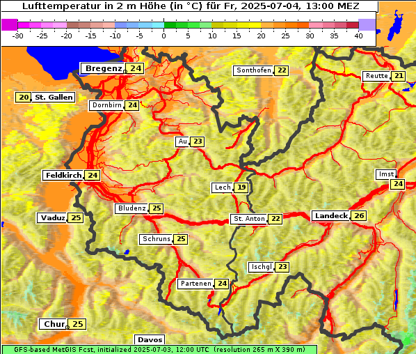 Temperatur, 4. 7. 2025