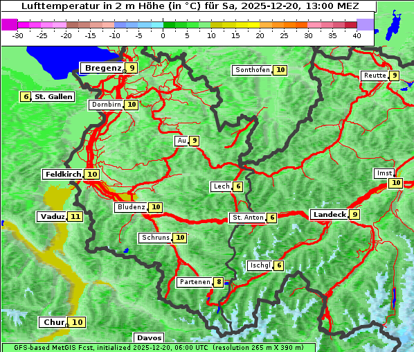Temperatur, 20. 12. 2025