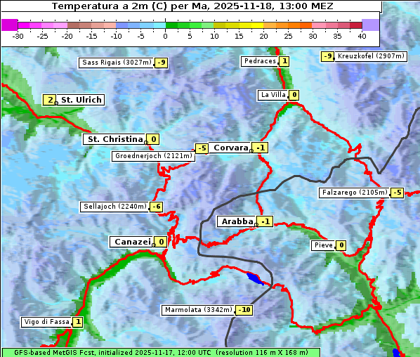 Temperatur, 18. 11. 2025