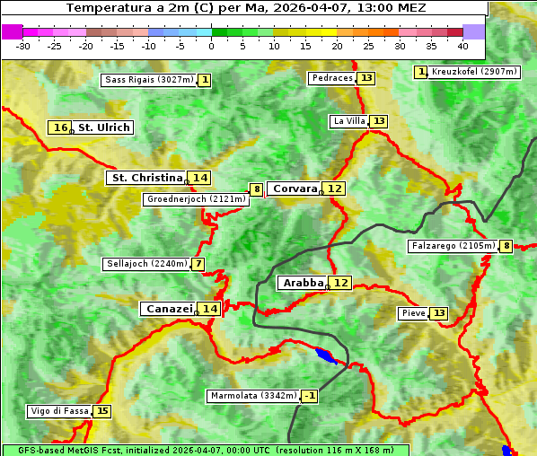Temperatur, 7. 4. 2026