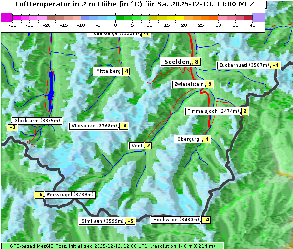 Temperatur, 13. 12. 2025