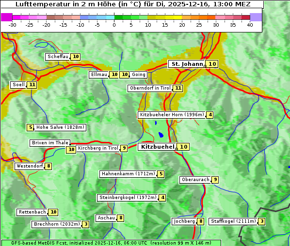 Temperatur, 16. 12. 2025