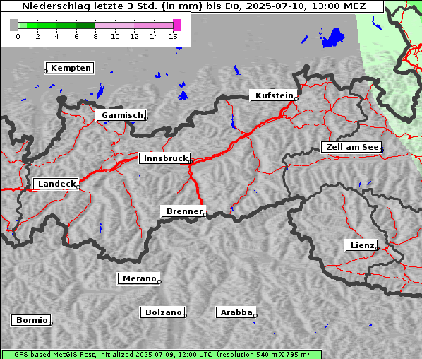 Niederschlag, 10. 7. 2025