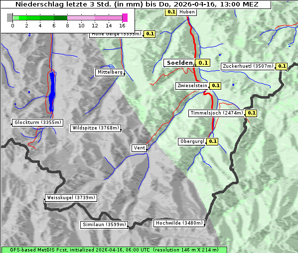 Niederschlag, 16. 4. 2026