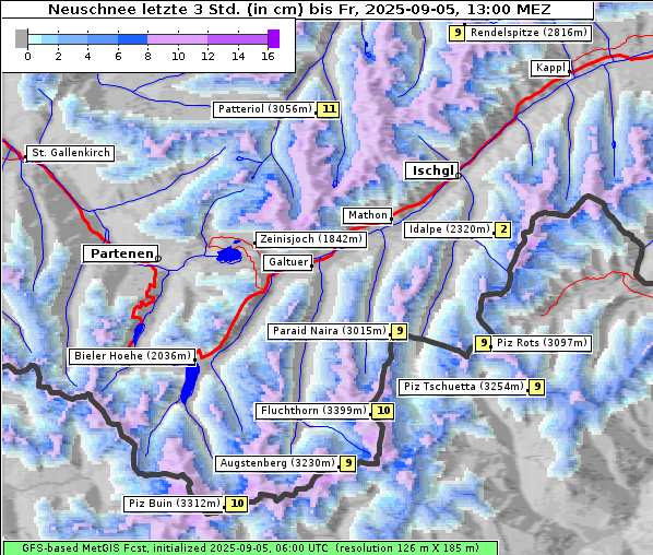 Neuschnee, 5. 9. 2025