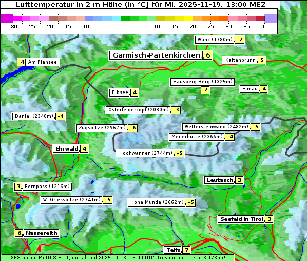 Temperatur, 19. 11. 2025