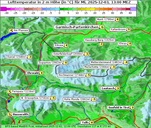 Temperatur, 3. 12. 2025