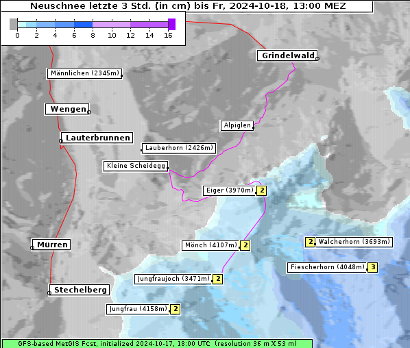 Neuschnee, 18. 10. 2024