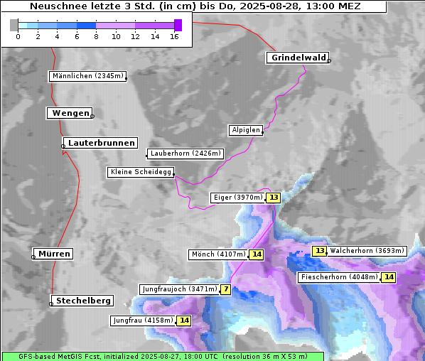 Neuschnee, 28. 8. 2025
