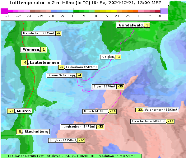 Temperatur, 21. 12. 2024