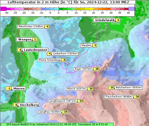 Temperatur, 22. 12. 2024