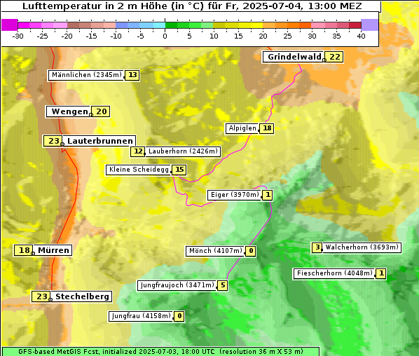 Temperatur, 4. 7. 2025