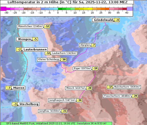 Temperatur, 22. 11. 2025