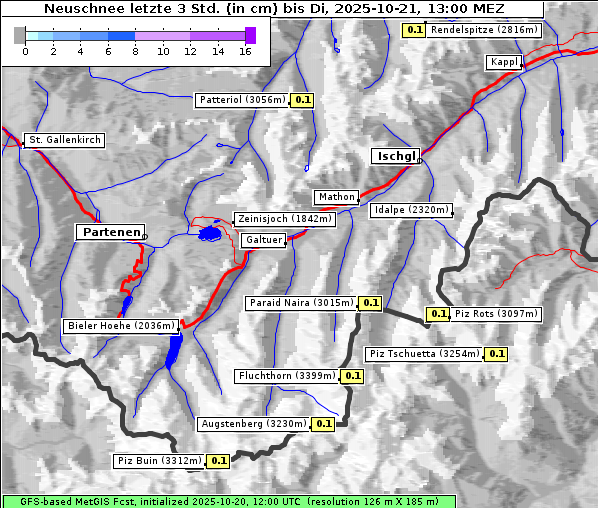 Neuschnee, 21. 10. 2025