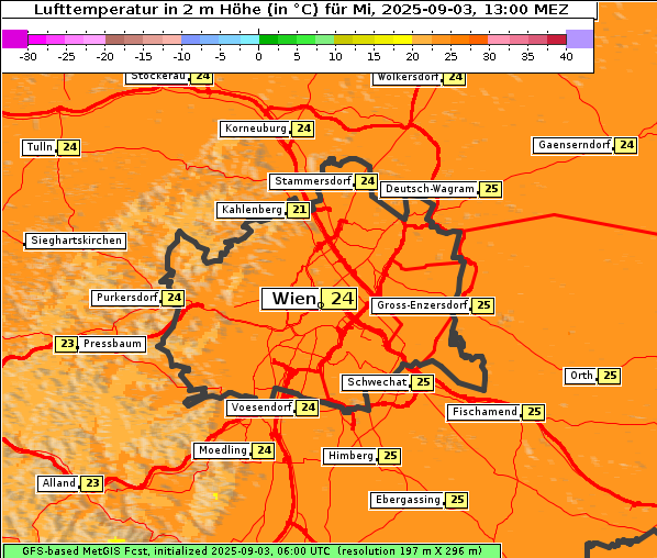 Temperatur, 3. 9. 2025