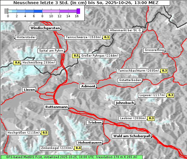 Neuschnee, 26. 10. 2025