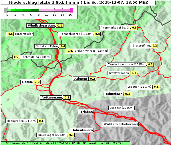 Niederschlag, 7. 12. 2025