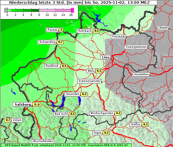 Niederschlag, 2. 11. 2025
