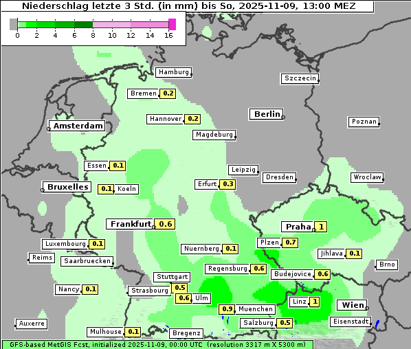 Niederschlag, 9. 11. 2025
