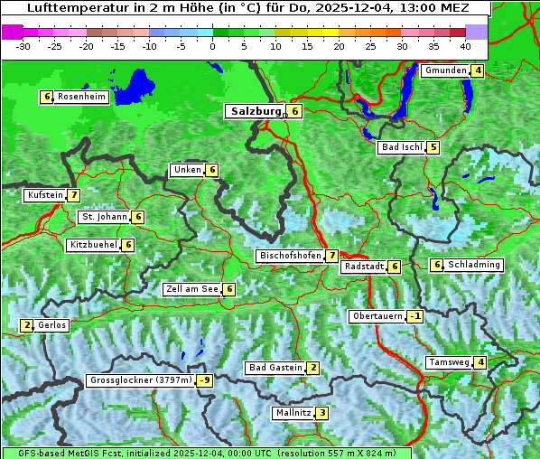 Temperatur, 4. 12. 2025