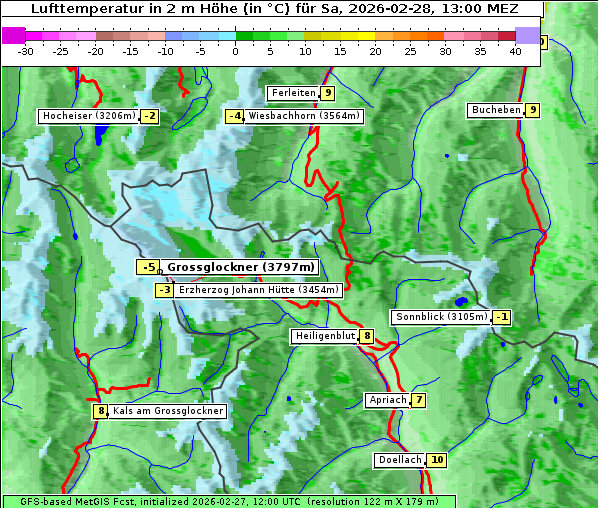 Temperatur, 28. 2. 2026