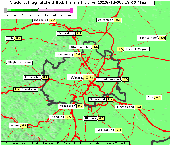 Niederschlag, 5. 12. 2025