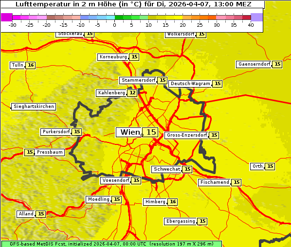 Temperatur, 7. 4. 2026