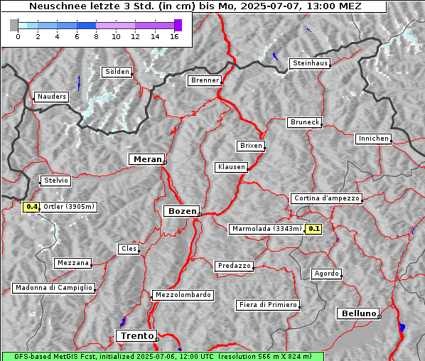 Neuschnee, 7. 7. 2025