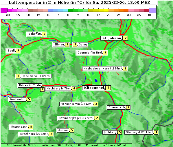Temperatur, 6. 12. 2025