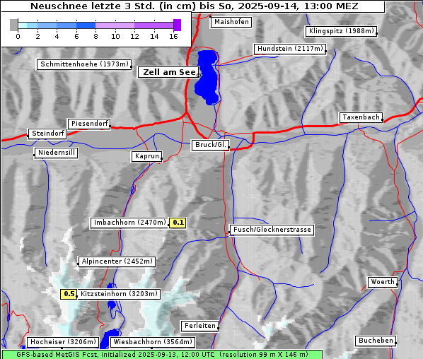 Neuschnee, 14. 9. 2025