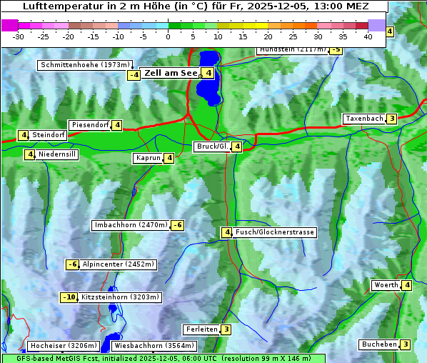 Temperatur, 5. 12. 2025