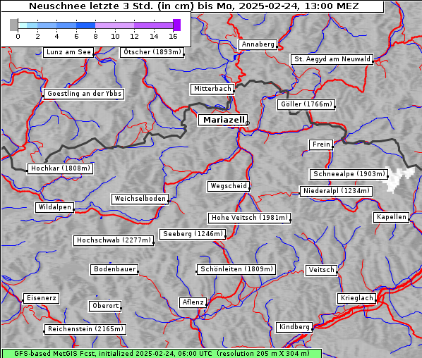 Neuschnee, 24. 2. 2025