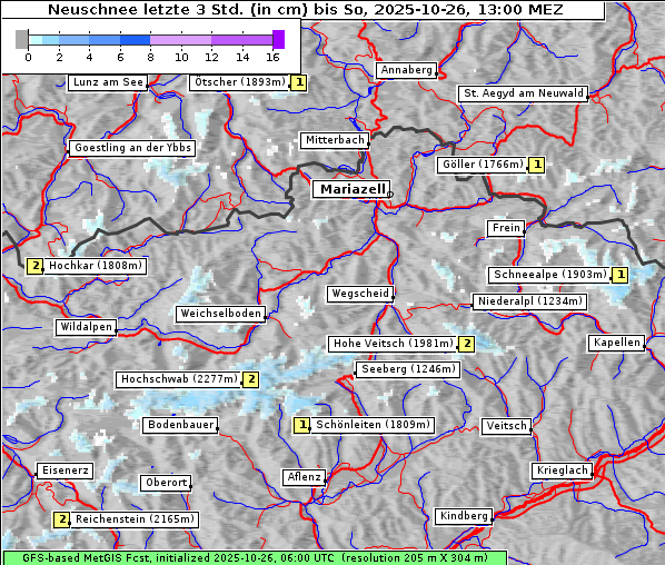 Neuschnee, 26. 10. 2025