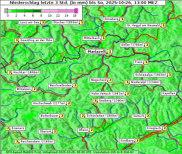 Niederschlag, 26. 10. 2025
