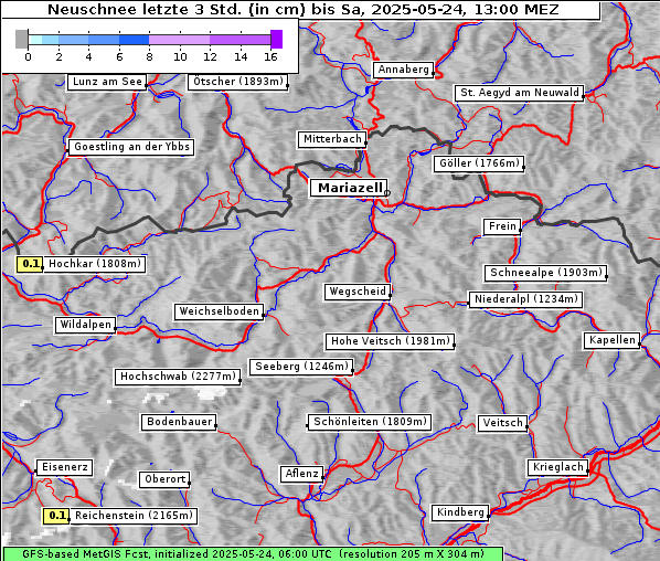 Neuschnee, 24. 5. 2025
