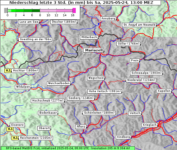 Niederschlag, 24. 5. 2025